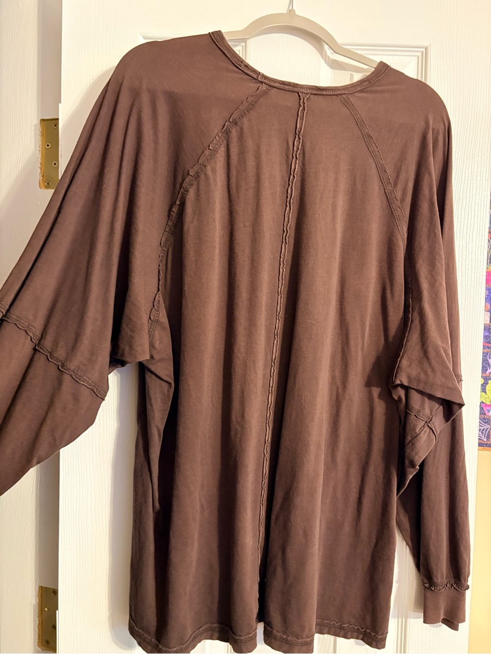 aerie Chocolate Brown Long Sleeve Top